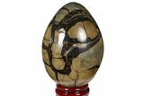 Bargain, Septarian Dragon Egg Geode - Black Crystals #120920-2